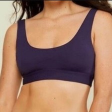 Andie Swim Ventura Bikini Top Swimsuit Navy Blue XS NWT