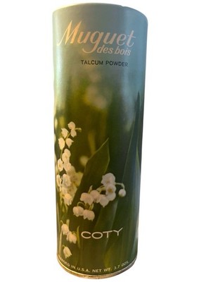 Coty Muguet des Bois Perfumed Talc Powder, Full Vintage Vanity Talcum 3.7 Oz