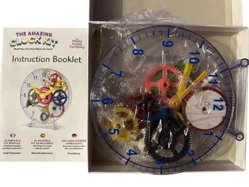 The Amazing Clock Kit Build Your Own Real Wind Up Clock Happy Puzzle STEM - Picture 3 of 3