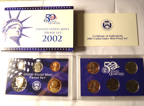 2002 Clad Proof Set U.S. Mint Original Government Packaging OGP COA - Picture 2 of 3