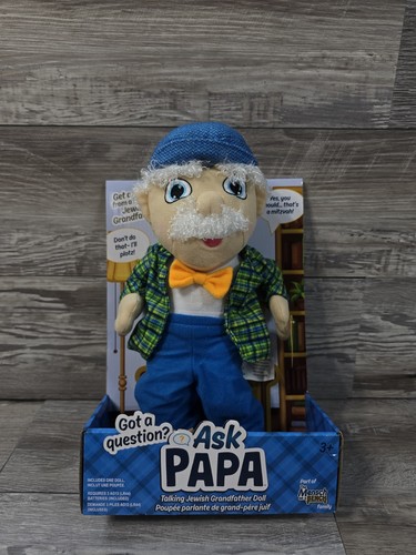 Ask Papa the Talking Jewish Grandpa Mensch on the bench Doll Answers Questions - Picture 2 of 10