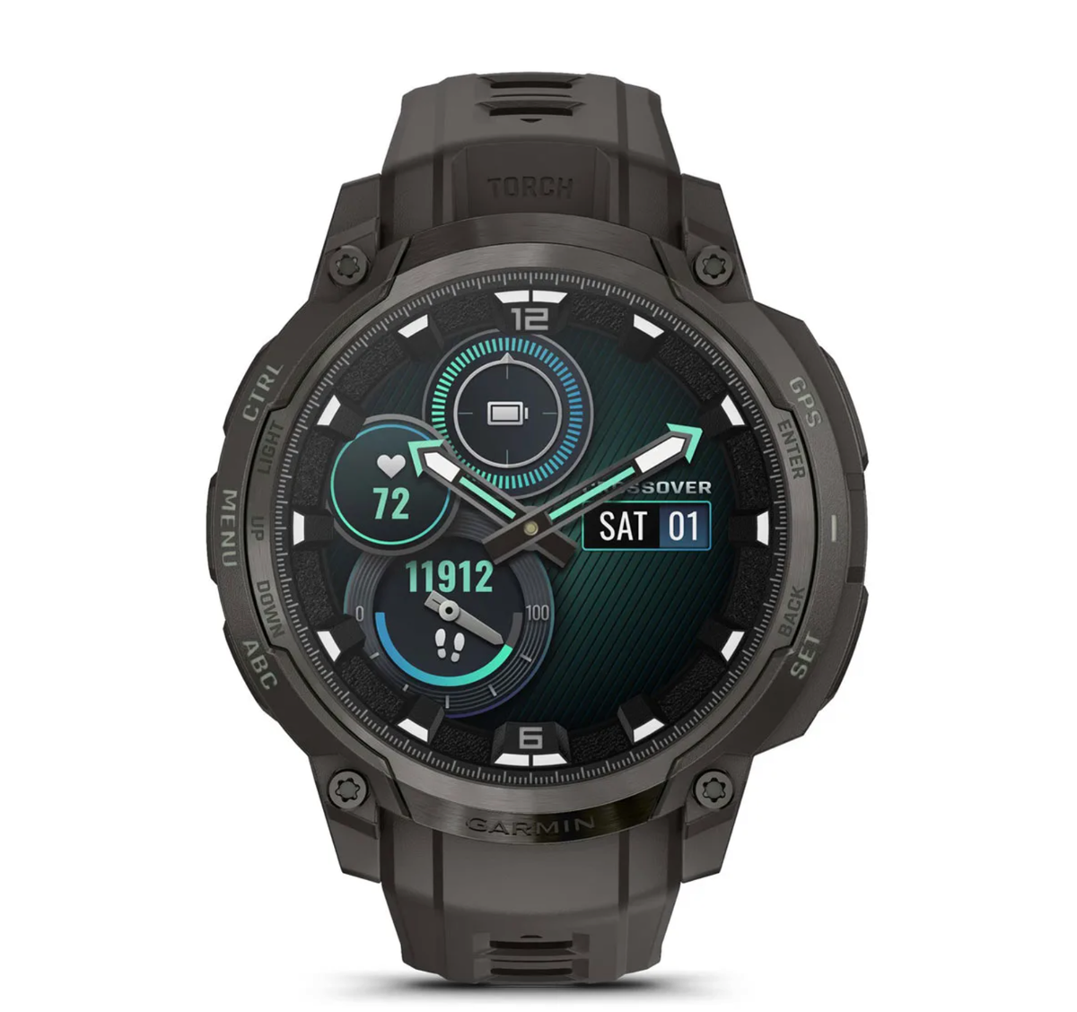 Garmin Instinct Crossover AMOLED Rugged GPS Watch Charcoal 010