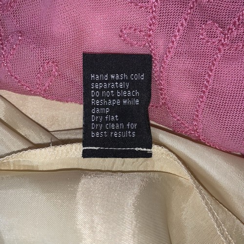Vintage Y2K Betsey Johnson pink lace dress strapless size 4 READ - Picture 12 of 16