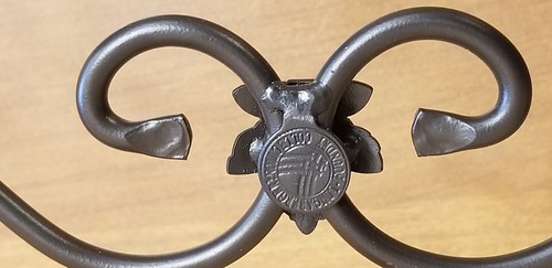 Longaberger Schmiedeeisen Briefumschlag Wandregal Ahornblatt 2 Metallablagen 3 Haken - Bild 5 von 8