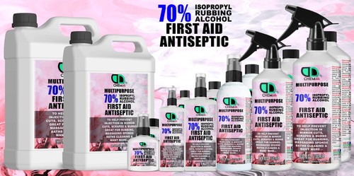 IPA Isopropyl Rubbing Alcohol 70% Antiseptic Disinfectant First Aid Isopropanol - Picture 1 of 20