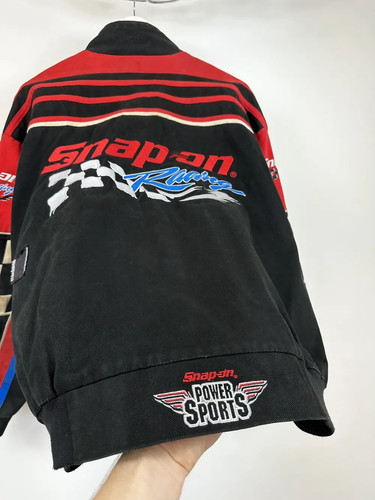 Vintage Snap-on NASCAR Racing Hype USA Rare Jacket Bomber Size L - Picture 15 of 21