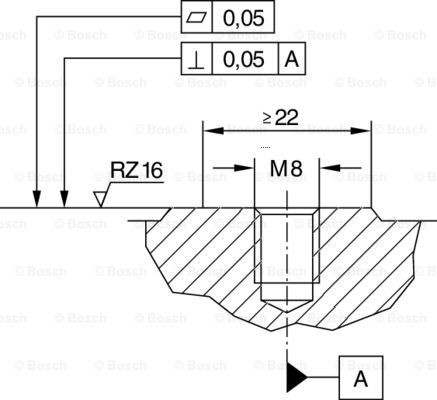 ENGINE DETONATION KNOCK SENSOR BOSCH 0 261 231 173 P FOR SAAB 9-5 1.6 TURBO 1.6L - Picture 5 of 8
