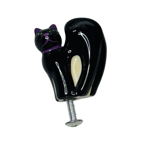 Longaberger 2009 Halloween Black Cat Rectangular Basket with Lid Protector Knob - Picture 2 of 3