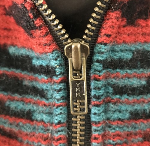 Vtg 90s Woolrich Aztec USA Made Blanket Wool Zip Up Hooded Jacket Coat L 50" - Picture 5 of 8