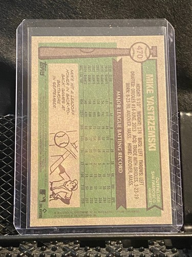 Mike Yastrzemski 2025 Topps Heritage Dark Blue Border SP #470 Giants - Picture 2 of 2