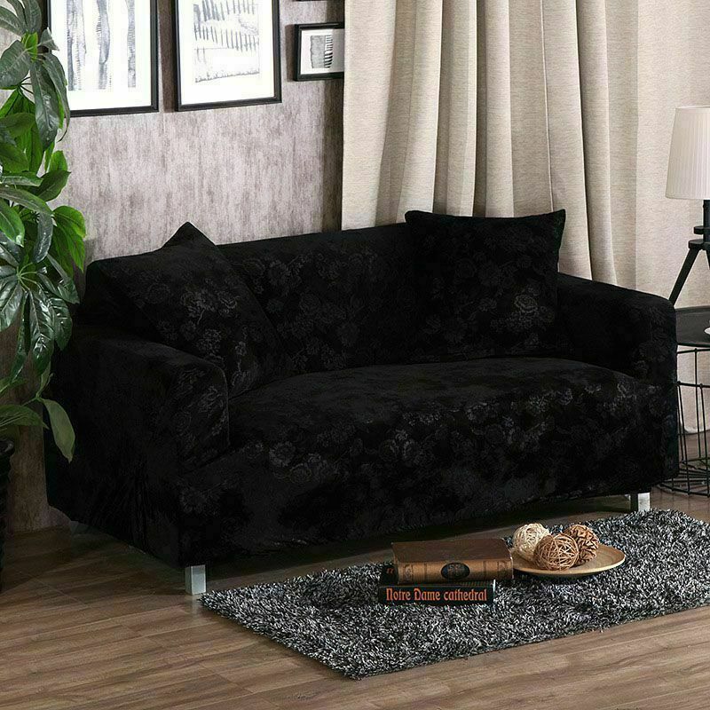 1/2/3 Seater Sofa Covers Slipcover Elastic Stretch Settee Protector Couch Velvet Specjalna cena wysyłkowa