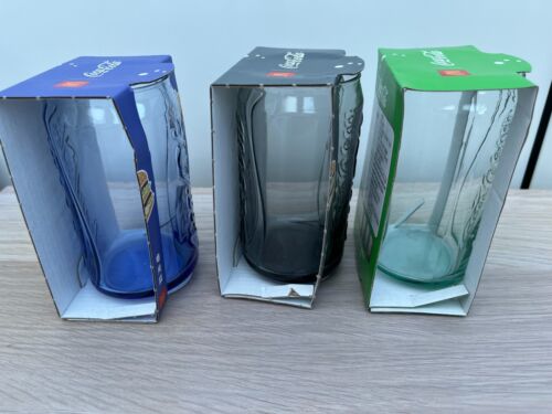 Set Of 6 Coca Cola Glasses McDonalds Limited Edition Can Shape Different Colours - Picture 13 of 16