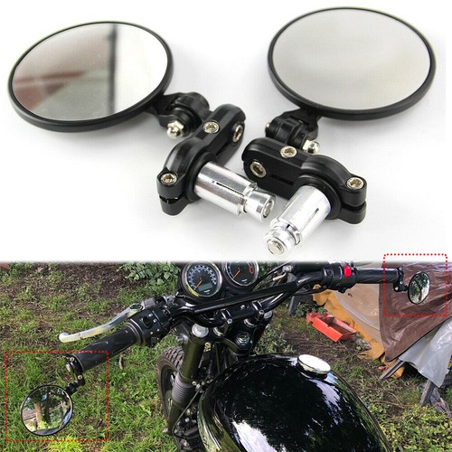 MOTORCYCLE 7/8" HANDLE BAR END REAR MIRRORS For SUZUKI GSXR600 GSXR750 GSXR1000 - Picture 3 of 12