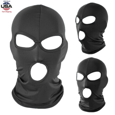Balaclava 3 Holes Full Face Mask Thin Face Hood Windproof Motorcycle Face Cover