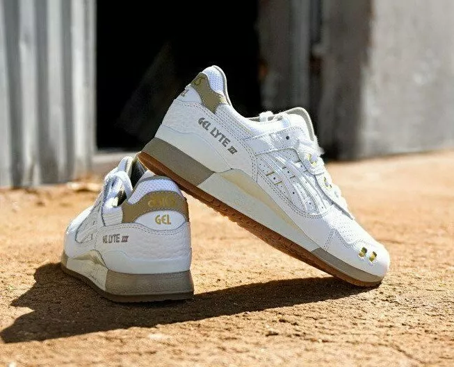 GEL-LYTE III WHITE/GOLD WOMEN RUNNING CASUAL SHOES | eBay