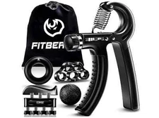 FitBeast Grip Forearm Hand Grips Strengthener Kit - 5 Pack Adjustable Resistance