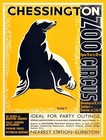 11468.Decor Poster.Room interior.Wall art.Chessington circus seal.Zoo souvenir