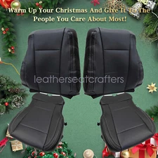 Black For 2017-2022 Ford F250 F350 F450 F550 Front Top or Bottom Seat Cover