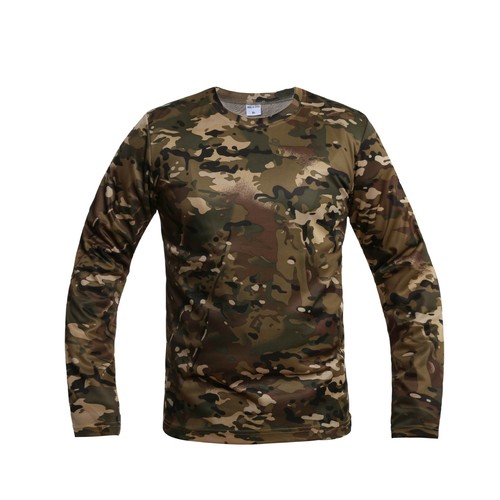 T-shirt uomo combattimento tattico esercito manica lunga camuffamento camicie escursionistiche outdoor - Foto 19 di 40