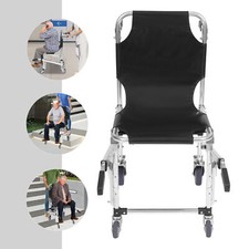 Foldable Stair Chair EMS Evacuation Chair Medical 4 Wheels Transport Wheelchair