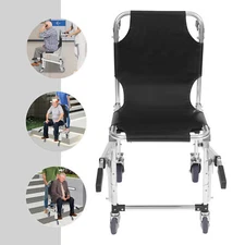 Foldable Stair Chair EMS Evacuation Chair Medical 4 Wheels Transport Wheelchair