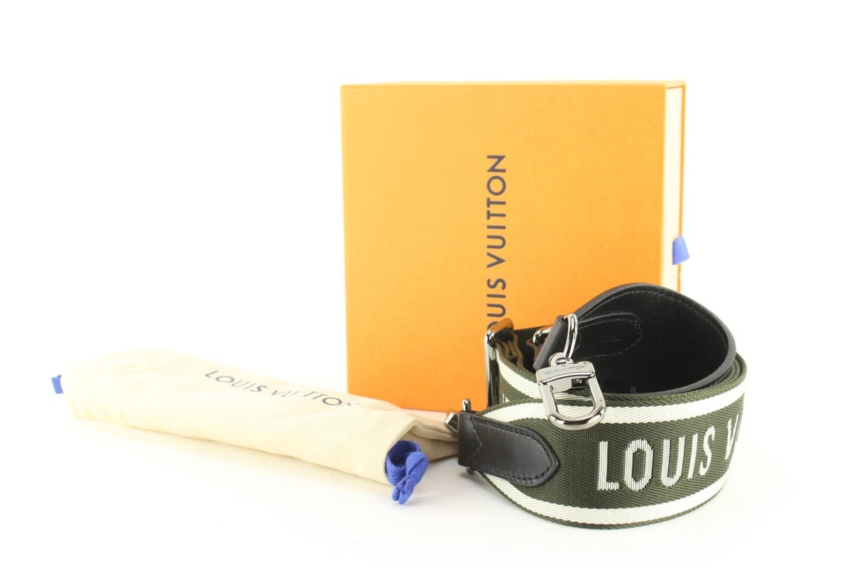 Louis Vuitton Khaki x Black Guitar Strap Bandouliere Crossbody 3LK0105