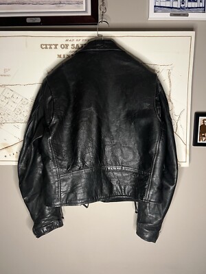 ジャケット・アウター 70s~80s UNKNOWN A-2 Type Leather Jacket VINTAGE 1970s/80s BLACK PUNK ROCK LEATHER JACKET YKK ZIP