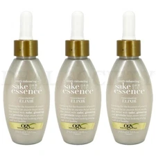 OGX Youth Enhancing + Sake Essence Rejuvenating Elixir with Dropper - Lot of 3