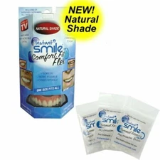 Instant Smile Comfort Fit Flex Natural Shade Upper Veneer + Three Packs of Beads