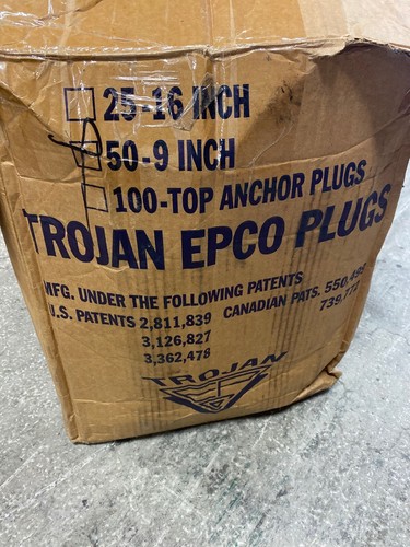 Qty = 47 Trojan Epco Stemming Plugs 50-9 Inch - Picture 2 of 8