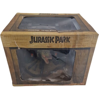 Jurassic Park Trilogie Park Auffang- 3 Filme Blu-Ray + Figürchen Resin Du T-Rex