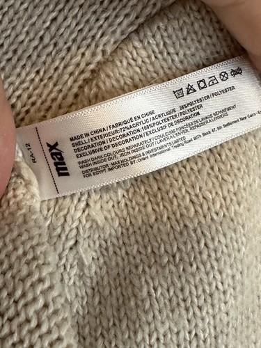 Max Girls Beidge Sweater With Embroidered Flowers Girls Toddlers Top Size 3-4 - Picture 7 of 8