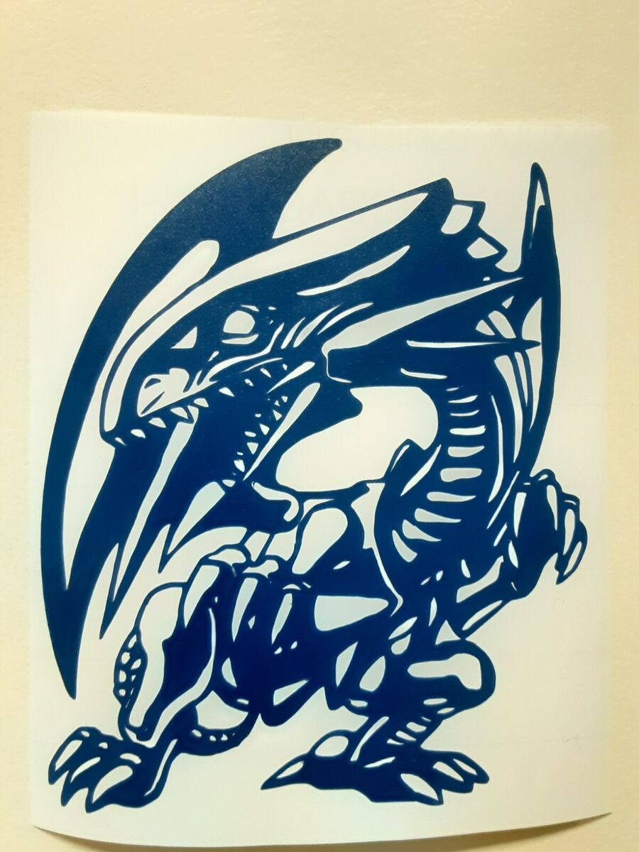 Yugioh Blue-Eyes White Dragon SDK Sticker Vinyl Decal Binders, Walls Waterproof!