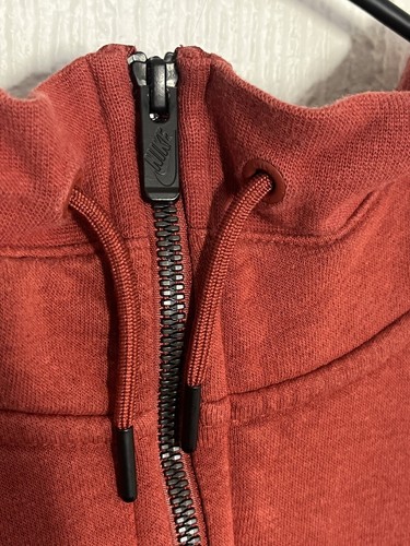 Nike Sleeveless Hoodie Men’s Large Red Hooded Sweatshirt L Full Zip Cutoff - Picture 3 of 8