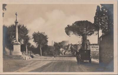 RPPC Postcard Rome Italy Aqueduct Claudio Sulla Via Appia Antica 