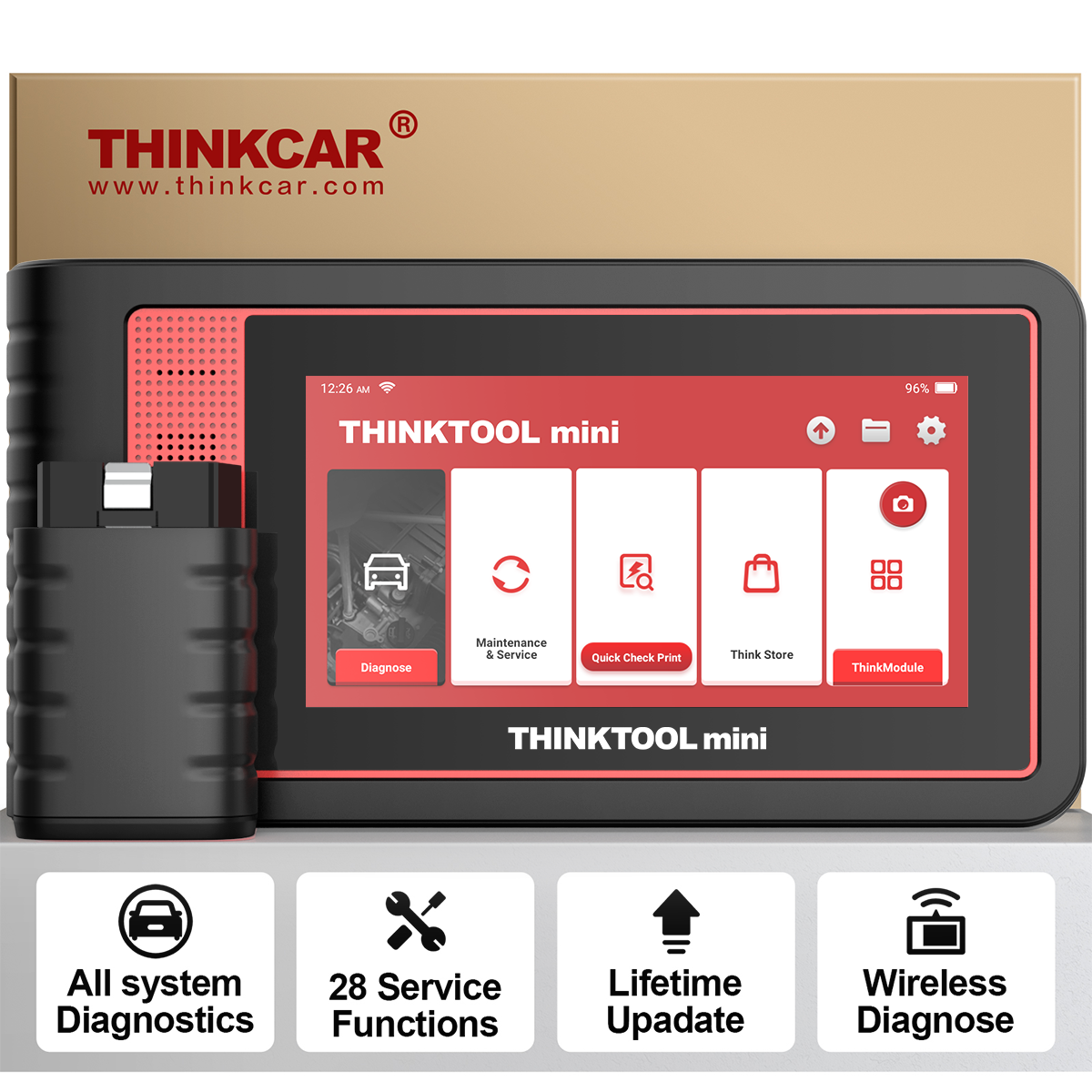 THINKTOOL Mini OBD2 Scanner Full System IMMO Car Diagnostic