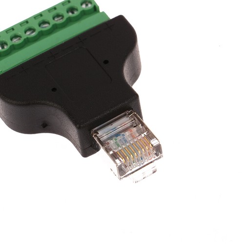 RJ45 Female To Screw Terminal 8 Pin Connector Ethernet Cable Extender AdaptDT - Photo 7/12