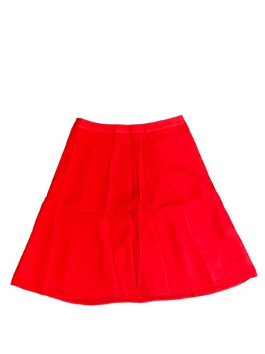 ALEXANDER WANG Cherry Red Silk Fully Lined Mini A-Line Skirt Size US 2 | UK 6