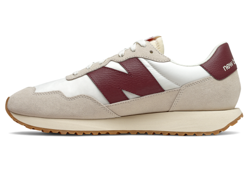 NEW BALANCE 237 MS237SB white burgundy 327 70s new running shoes US Size  6-10 | eBay