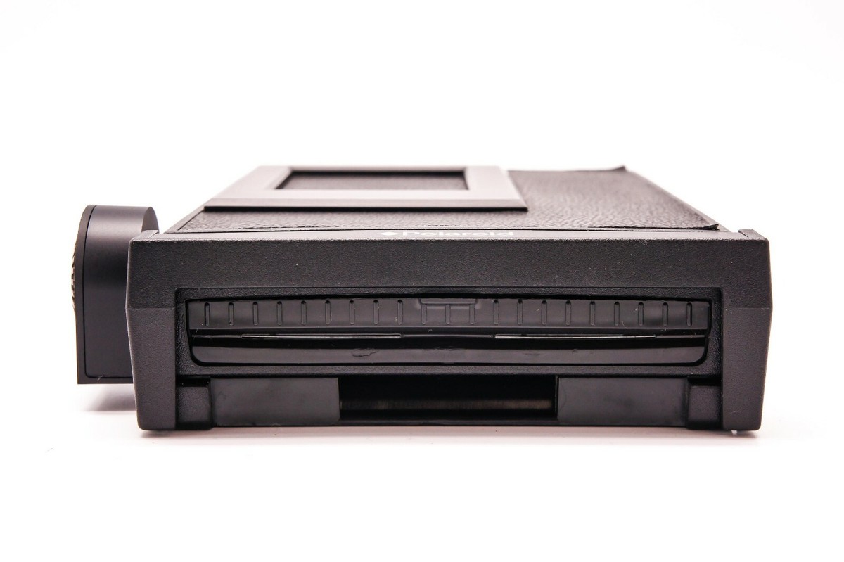 A Mamiya 645 Pro single lens reflex 120 roll film camera mounted with a