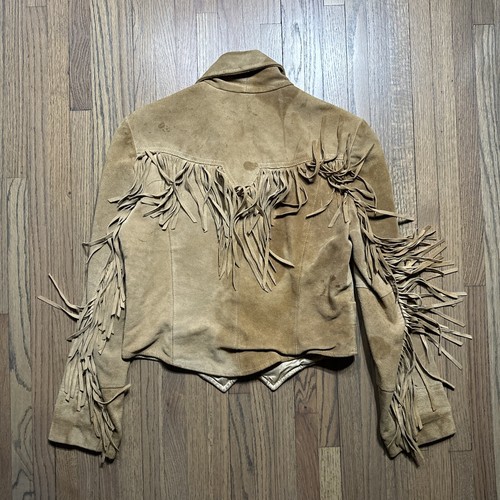 Pioneer Wear Suede Leather Fringe Jacket Vintage Western Ladies SZ 12 COWGIRL - Picture 13 of 18