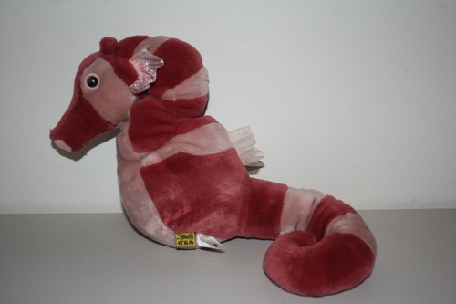 Wild Republic Plush Sea Horse 2009 Soft Cuddly 12" Two Shades Of Pink Sea Life - Picture 3 of 3
