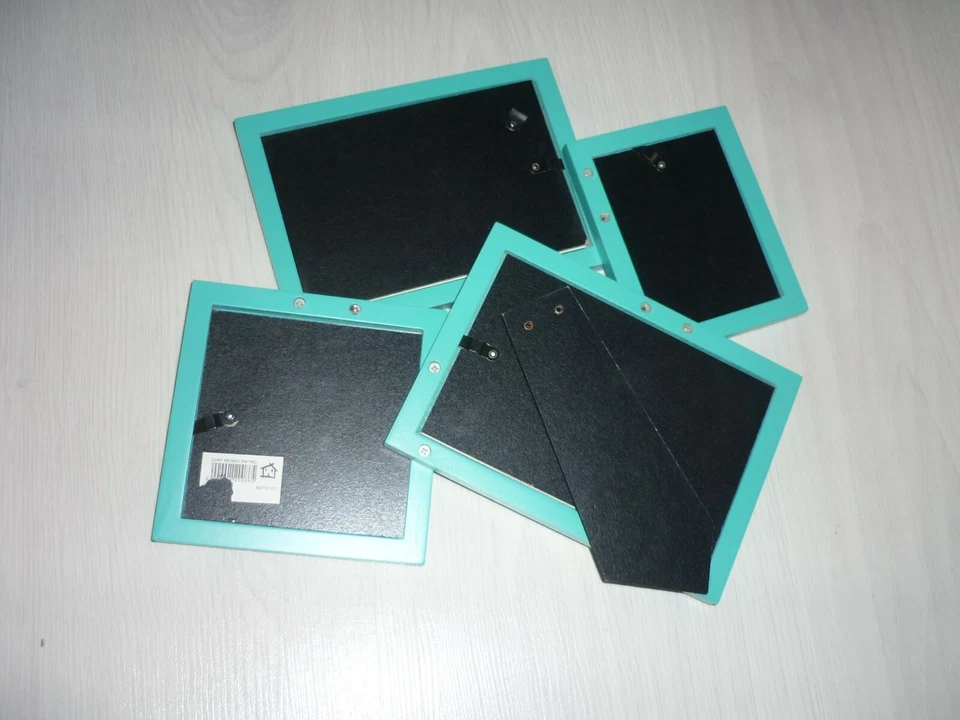 Cadre 4 photos pêle-mêle bleu turquoise Maison du Monde - Photo 3/4