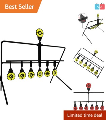 Airgun Pellet BB Gun Resetting Target Set 6 Durable Steel .177 Cal Shooting