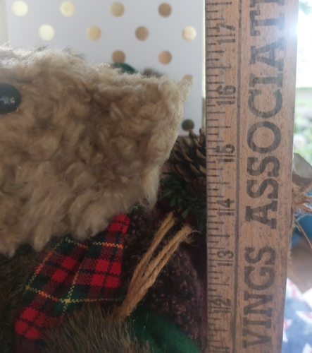 Vintage Rustic Santa Clause St. Nick Hat Bear Appx 17 In Tall Free Standing - Picture 17 of 17