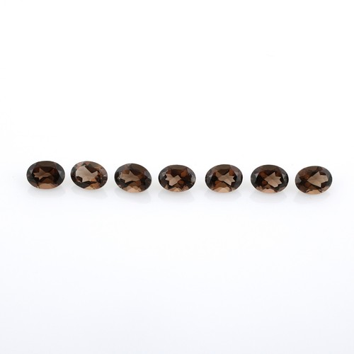 Smoky Quartz Faceted Oval Cut Loose Gemstone 7x5 MM Natural 50 Pcs Wholesale Lot - Picture 4 of 7