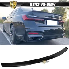 Fit 20-22 BMW G12 7-Series IKON Style Rear Trunk Spoiler ABS Plastic Gloss Black