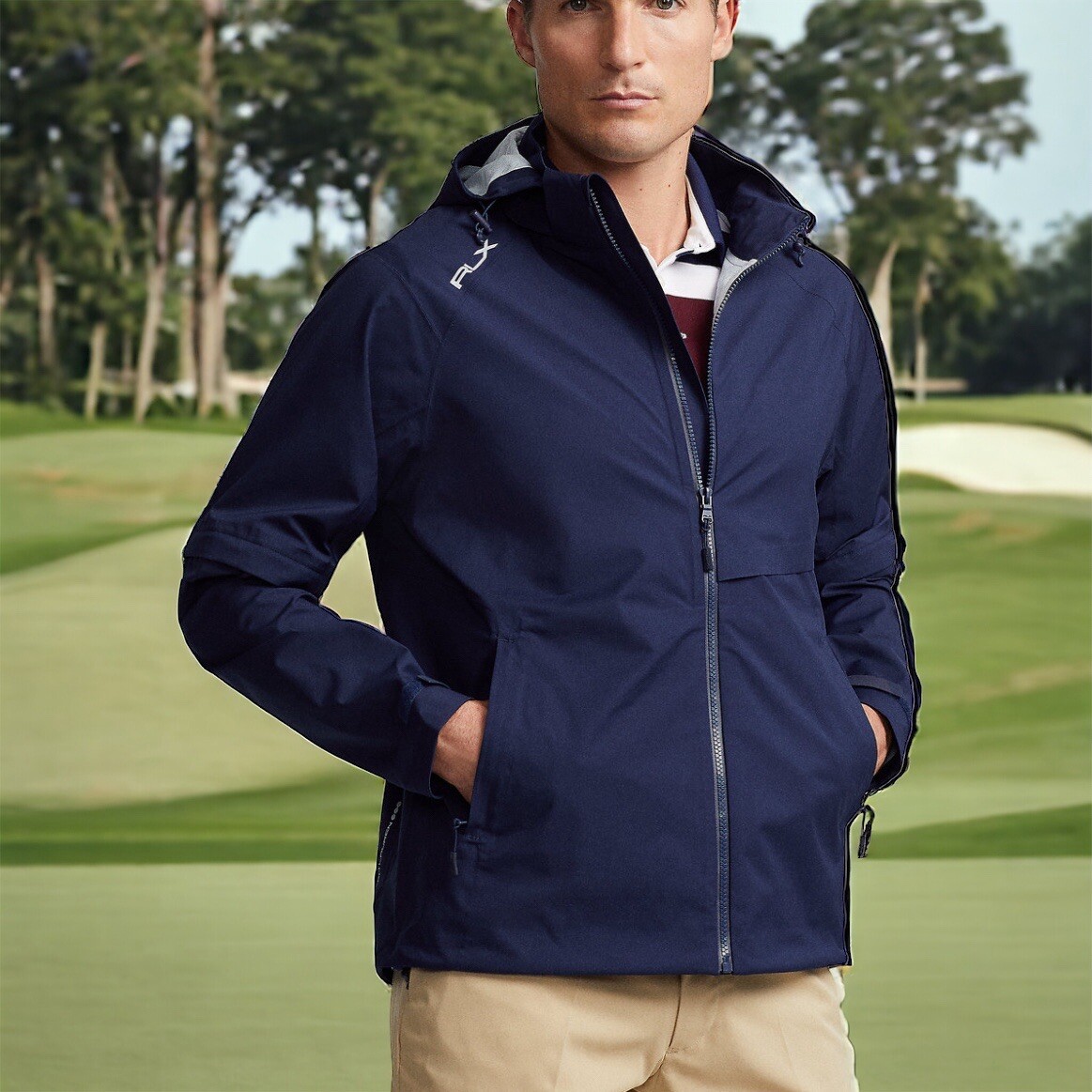 POLO Ralph Lauren RLX Navy Blue RRL Pro Golf Jacket Mens 2XL