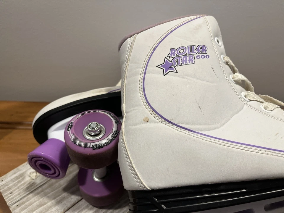 ROLLER STAR 600 ROLLER DERBY PATINES PATINES BLANCO/PÚRPURA TALLA 7 NIÑA Foto 4 de 4