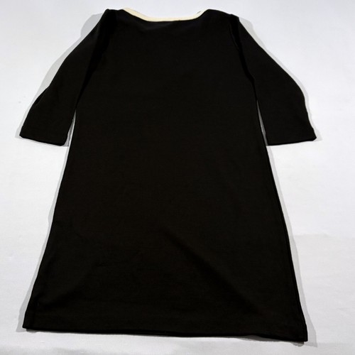 Tory Burch Olympe Etuikleid schwarz elfenbein 3/4 Arm Wollmischung Goth Arbeit Gr. XS - Bild 7 von 9